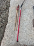 Post hole digger and pole saw