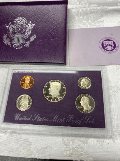 United States mint proof set half dollar quarter dime nickel penny