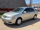 2003 Silver Toyota Corolla Passenger Car