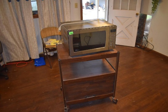 Microwave and Cart