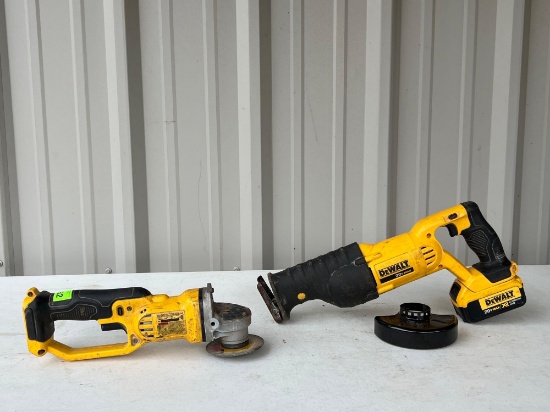 DeWalt 20 Volt Cordless Reciprocating Saw & Grinder with Battery