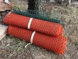 Orange & Green Plastic Construction Fence