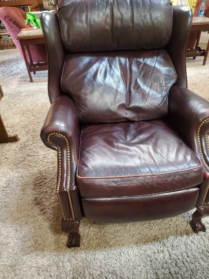Wingback Leather Recliner