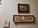 Group of wall items 2 Plaques and 1 Coca Cola Clock