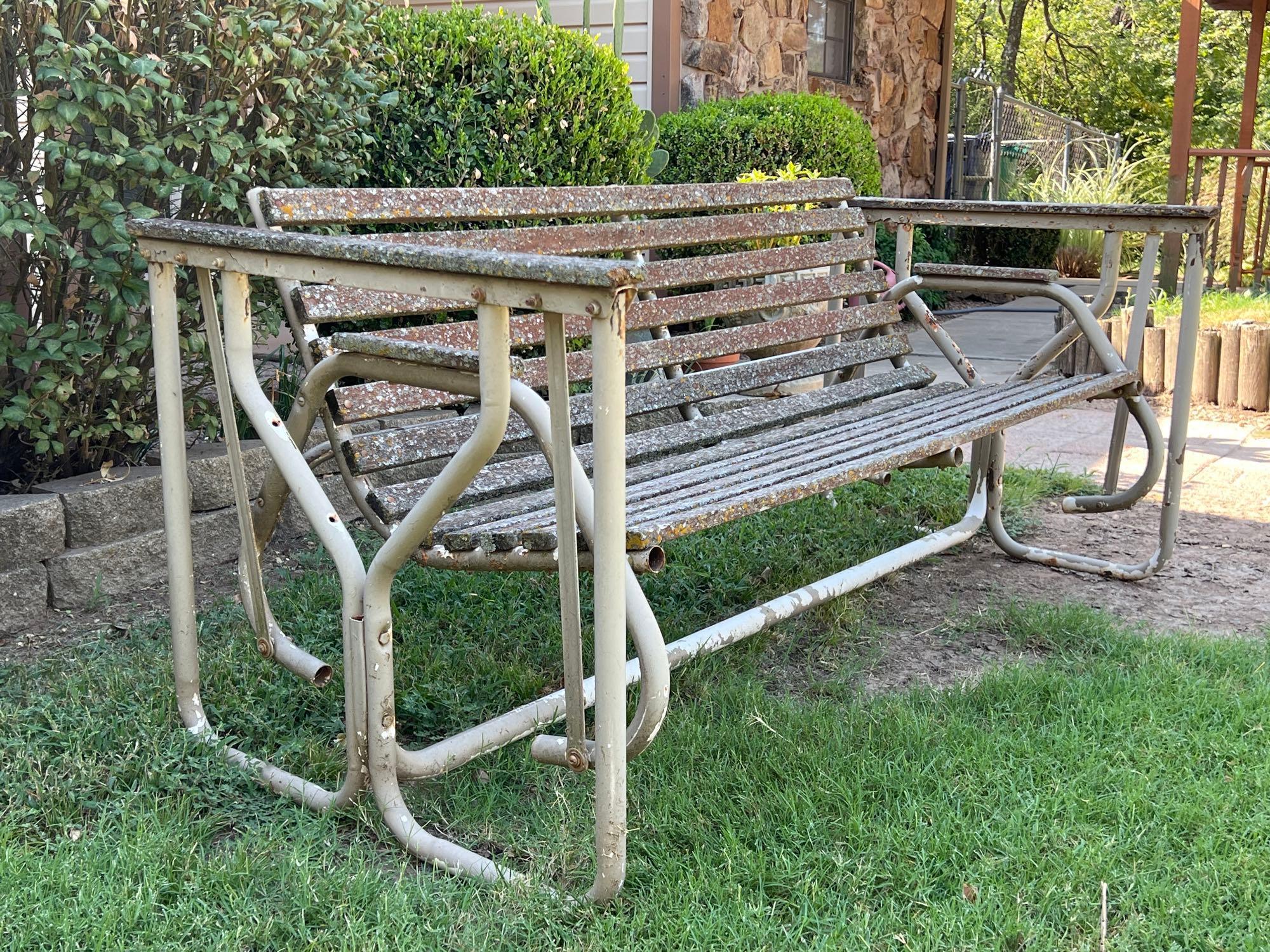 Vintage glider bench sale