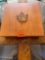 wooden box with paper