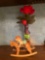 fake rose in vase