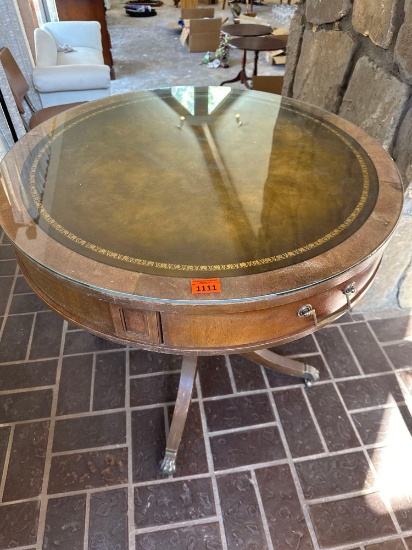 Leather Top Table