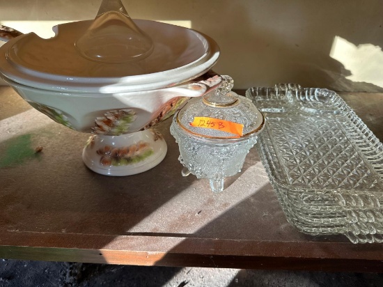 punchbowl and trays