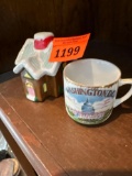 house and cup figurines