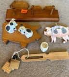 wooden coat, hanger and more