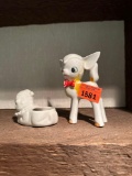 deer, figurine, and clown