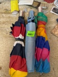 three umbrellas