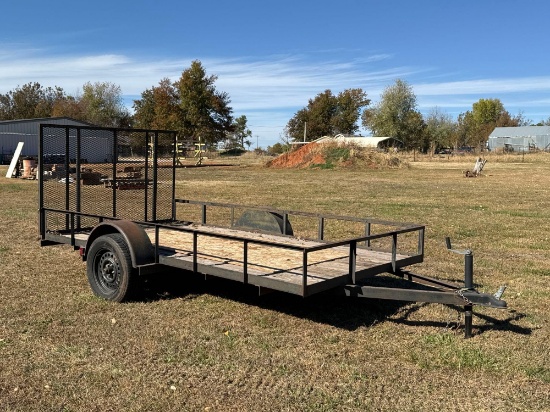Utility Trailer with Folding Tailgate