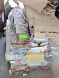 Large stack of plank flooring