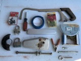Hacksaw, Screws, Coaxial Staples, Lock & Toggle Bolts