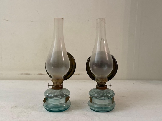 Wall Mounted Glass Oil Lamps