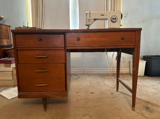 Mid-Century Pfaff Sewing Machine & Sewing Table & Drawers