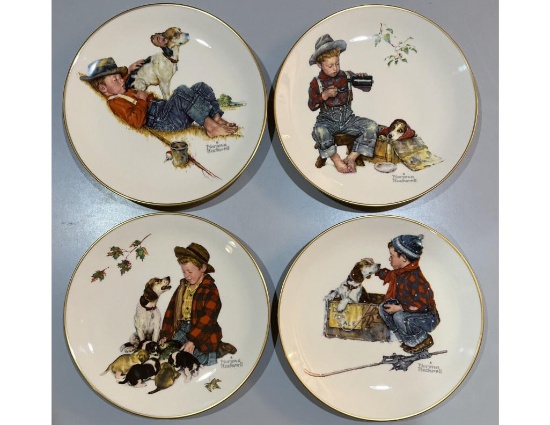 Norman Rockwell 1971 Four Seasons Collectible Plates