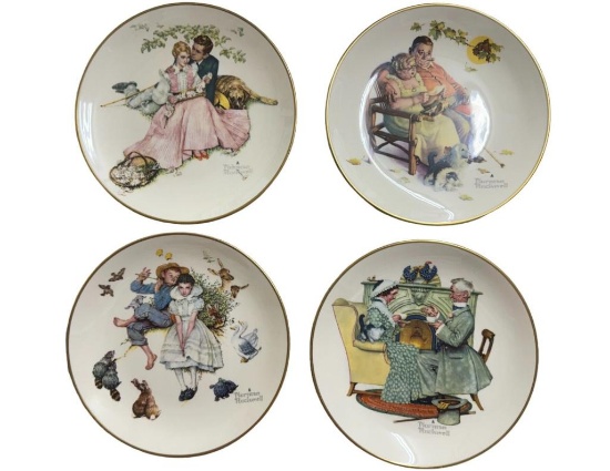 Norman Rockwell 1973 Four Seasons Collectible Plates