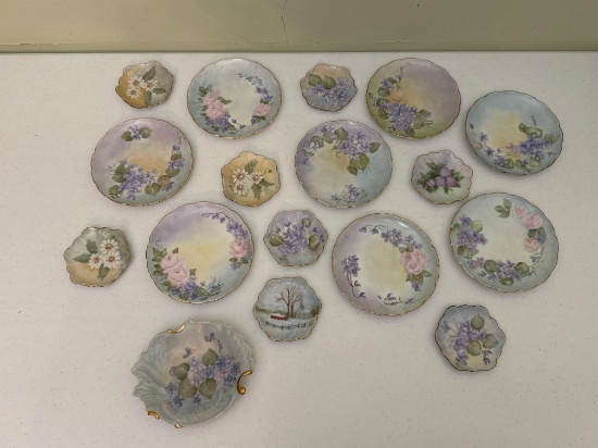 Hand Painted Decorative Floral Plates