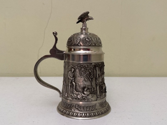 Vintage Pewter Stein with Lid