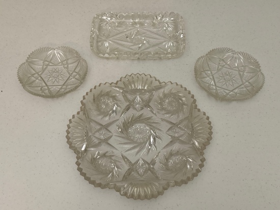 Crystal Cut Glass Platters