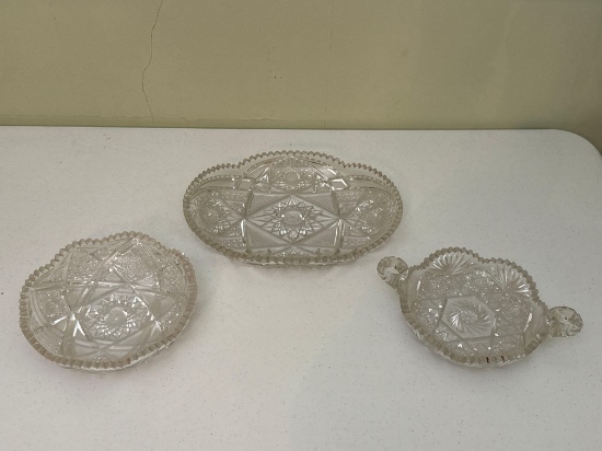 Crystal Cut Glass Platters