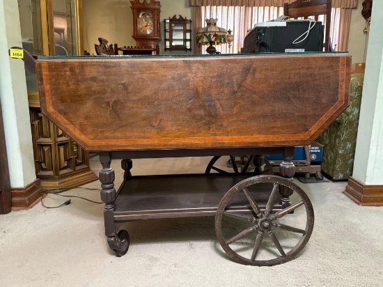 Antique Drop Leaf Serving Cart
