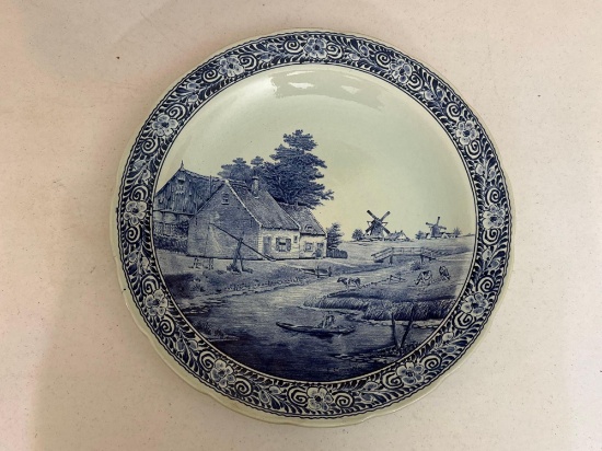 Delft Blue Riverside Cottage Platter
