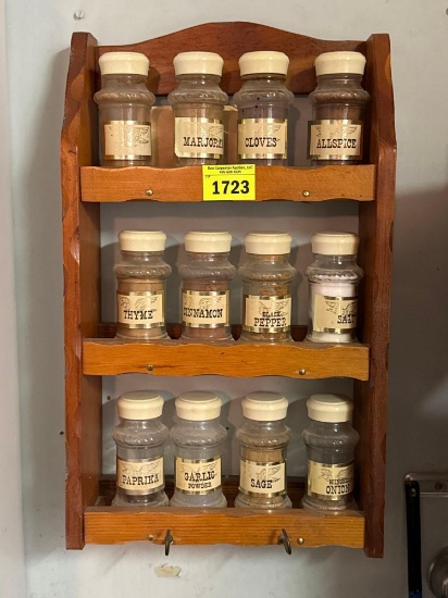 Spice Rack with Bottles