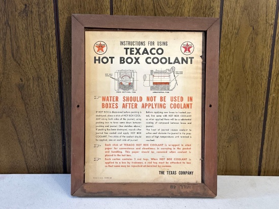 Vintage Texaco Hot Box Coolant Advertisement