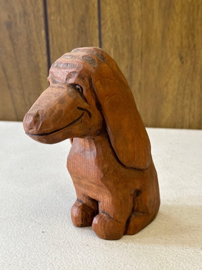 Wood Carved Dog