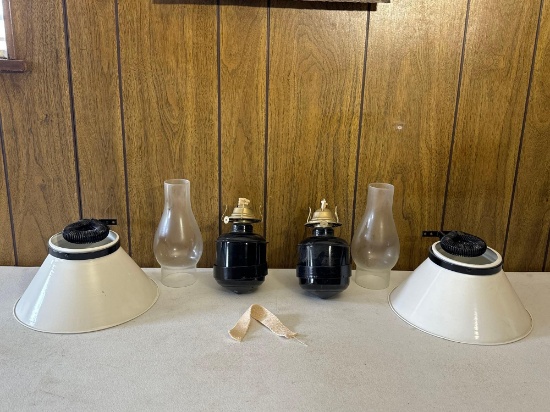 Antique Adams & Westlake Company Railroad Oil Lamp Sconces