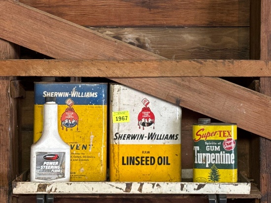 Vintage Shop Solvent & Oil Containers