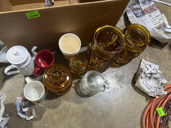 Antique glass jar and more