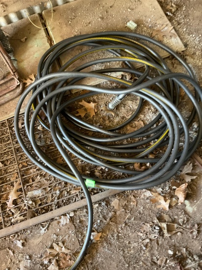 Black and yellow water hose