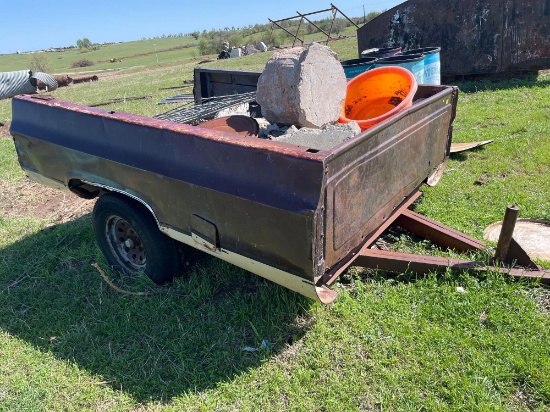 single axle pickup bed trailer