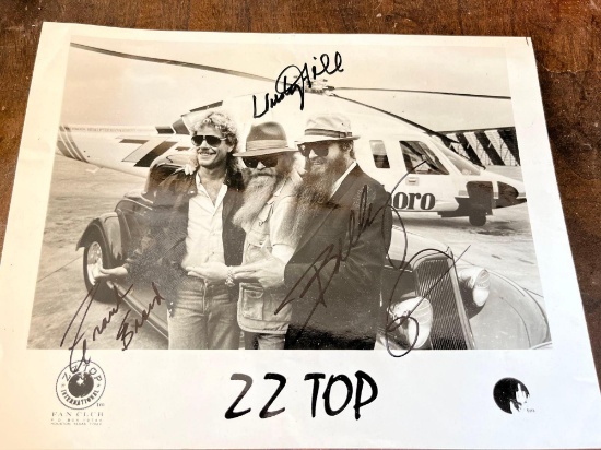 ZZ Top autographed picture