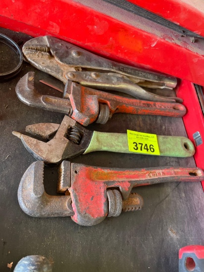 pipe wrenches, vice grip, crescent wrench,
