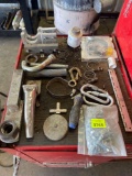 receiver, hitch, oil, spout, nuts, and bolts, clamps, miscellaneous