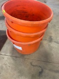 Large orange tubs