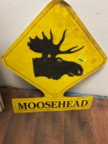 metal moosehead sign