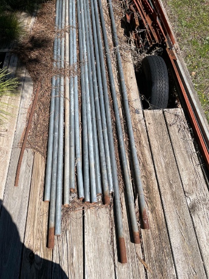14 metal galvanized chainlink top rail