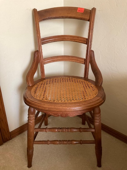 4 Vintage chair with cane bottom there are four of them altogether three of them were...kept in atti