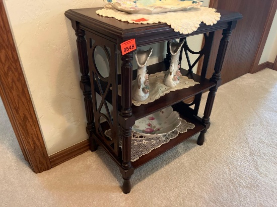 Wooden table with storage. Table only contents separate