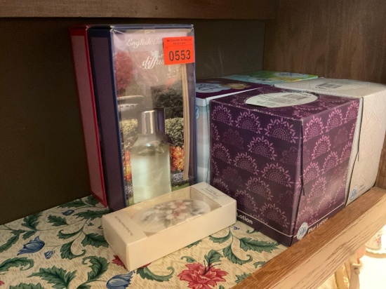 Puffs, fragrance, soap