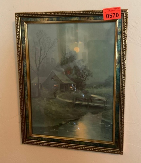 Wall devote of cabin by river