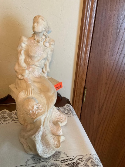 Antique Victorian woman sculpture.