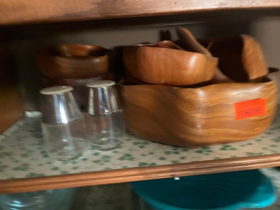 Wooden bowls and salt & pepper shaker